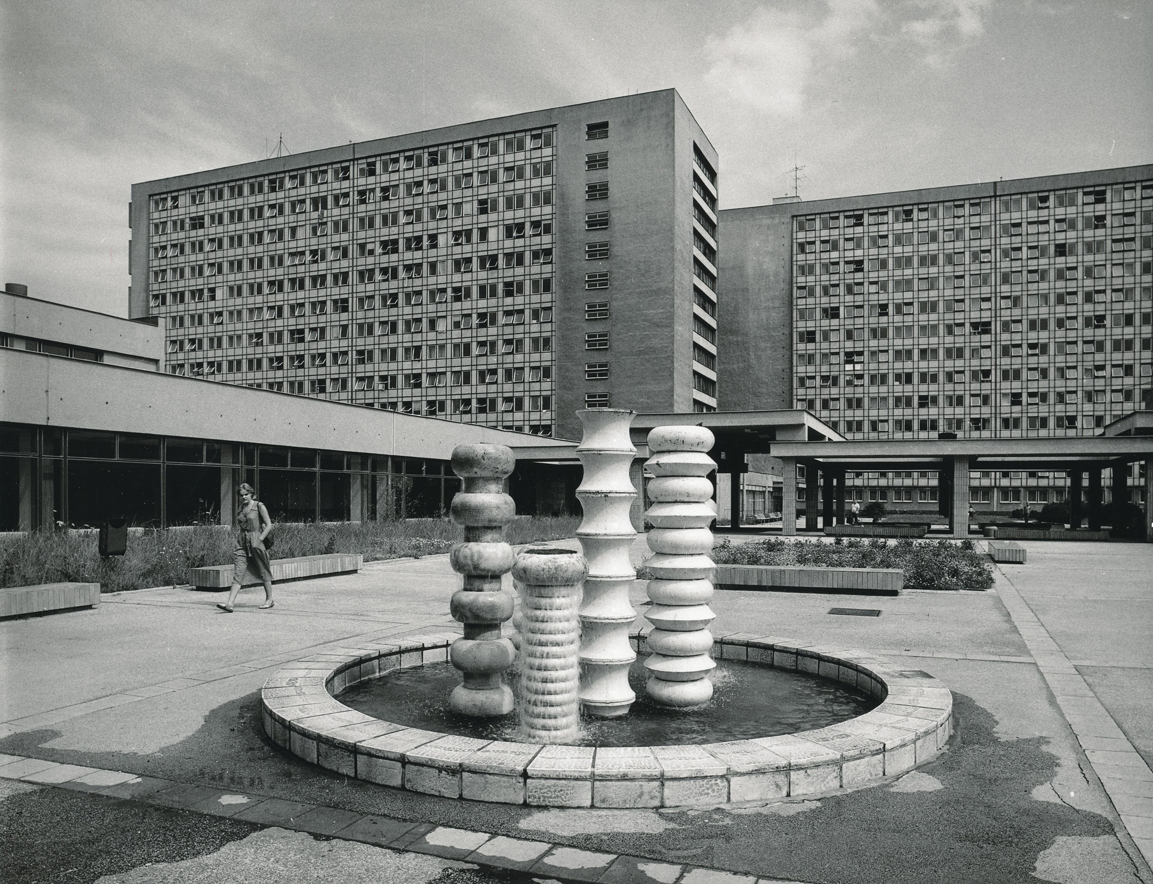 Fountain with water in the 1980s, AMO archive, photographs by Petr Sikula