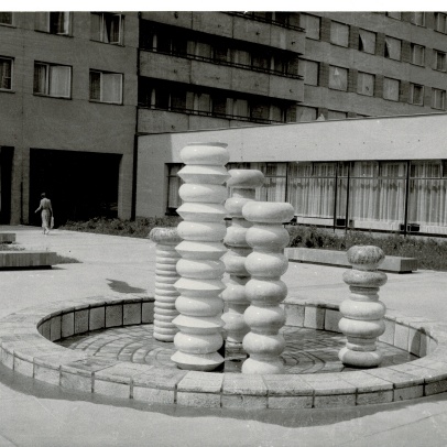 Fountain upon completion, Archive of Jiří Myszak