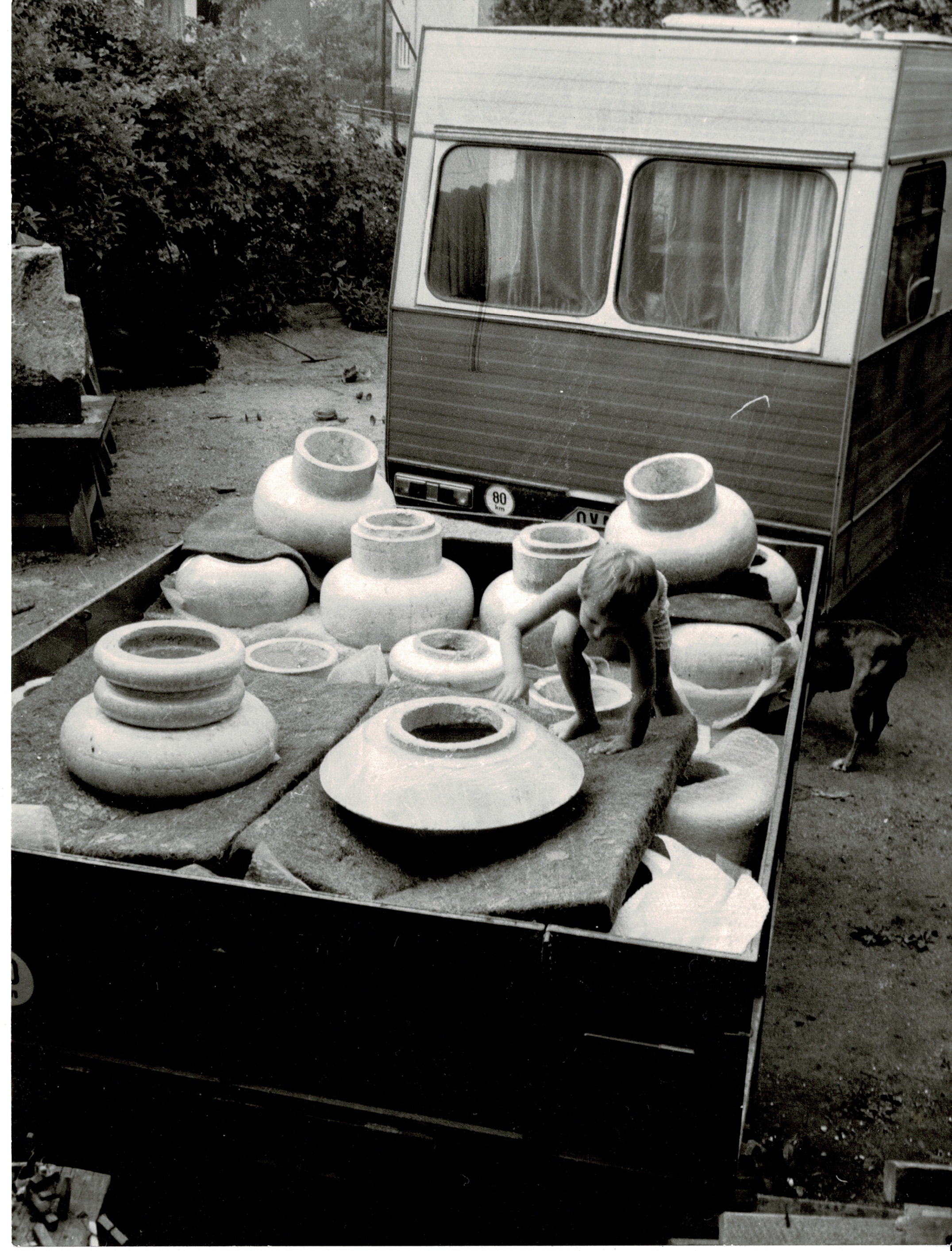 Transport of Fountain parts, archive of Jiří Myszak
