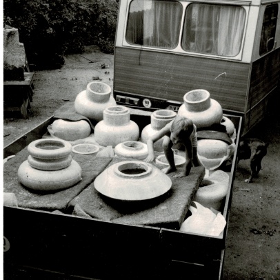 Přeprava dílů fontány, archiv Jiřího Myszaka Přeprava dílů fontány, archiv Jiřího Myszaka