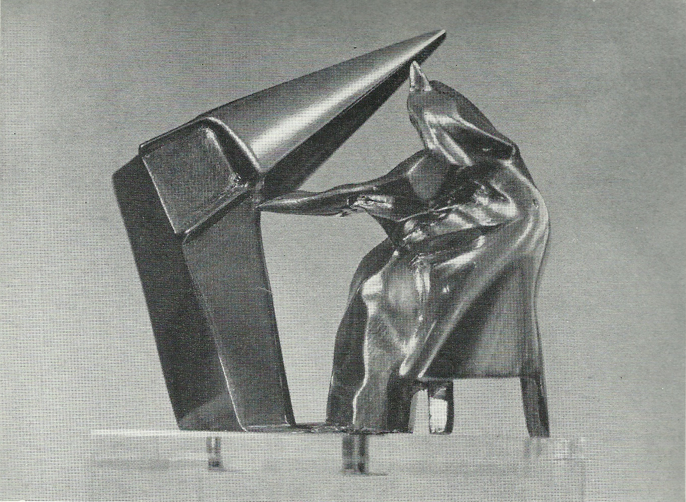 Model of sculpture, reproduction in Výtvarná kultura 1977, No. 6