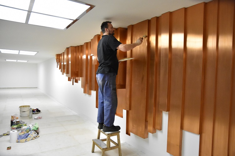 Restoration of Prometheus relief in the interior, autumn 2019, photos of VSB-TUO