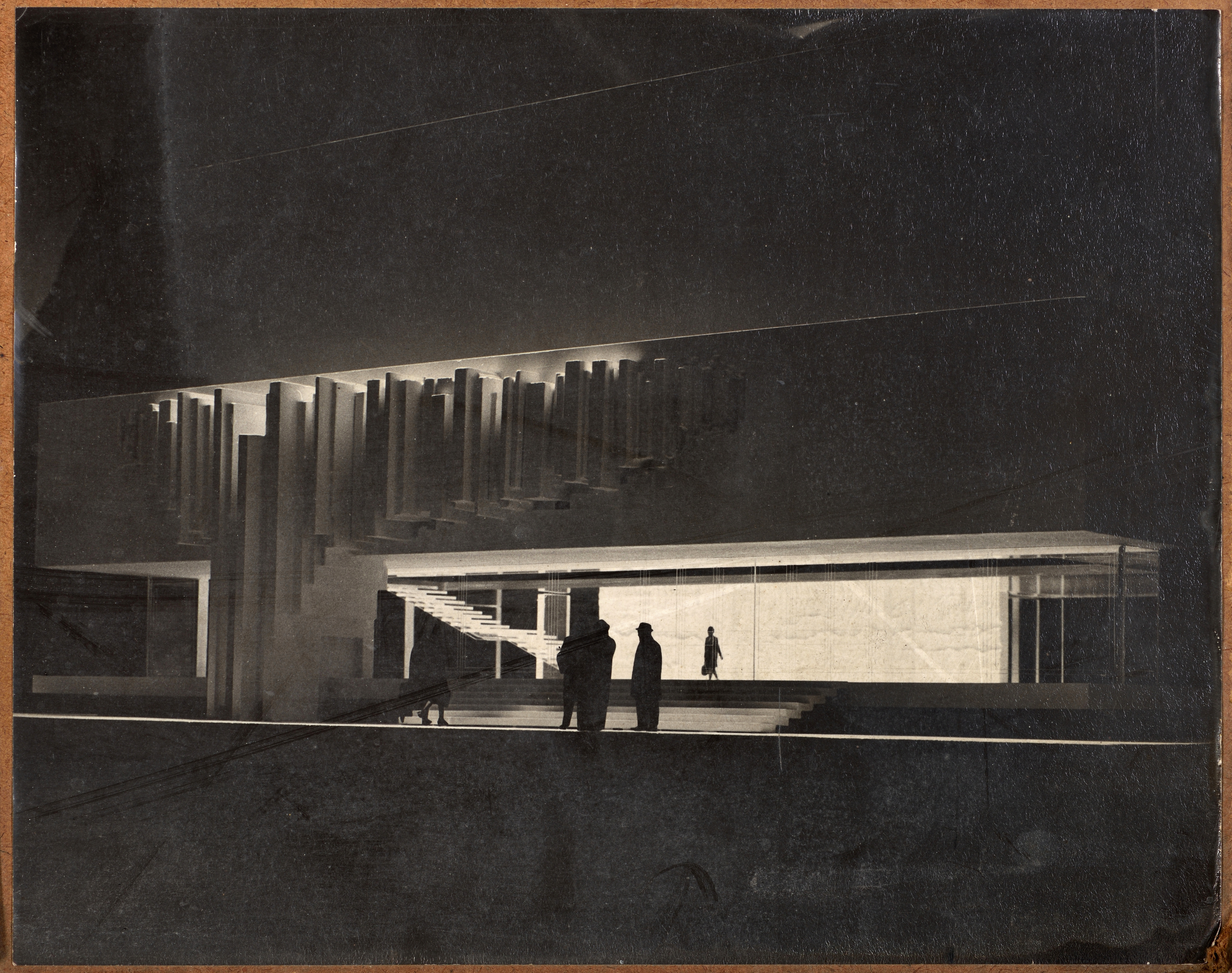 Photos of the model of relief from the outside in night lighting, archive of Vladislav Gajda