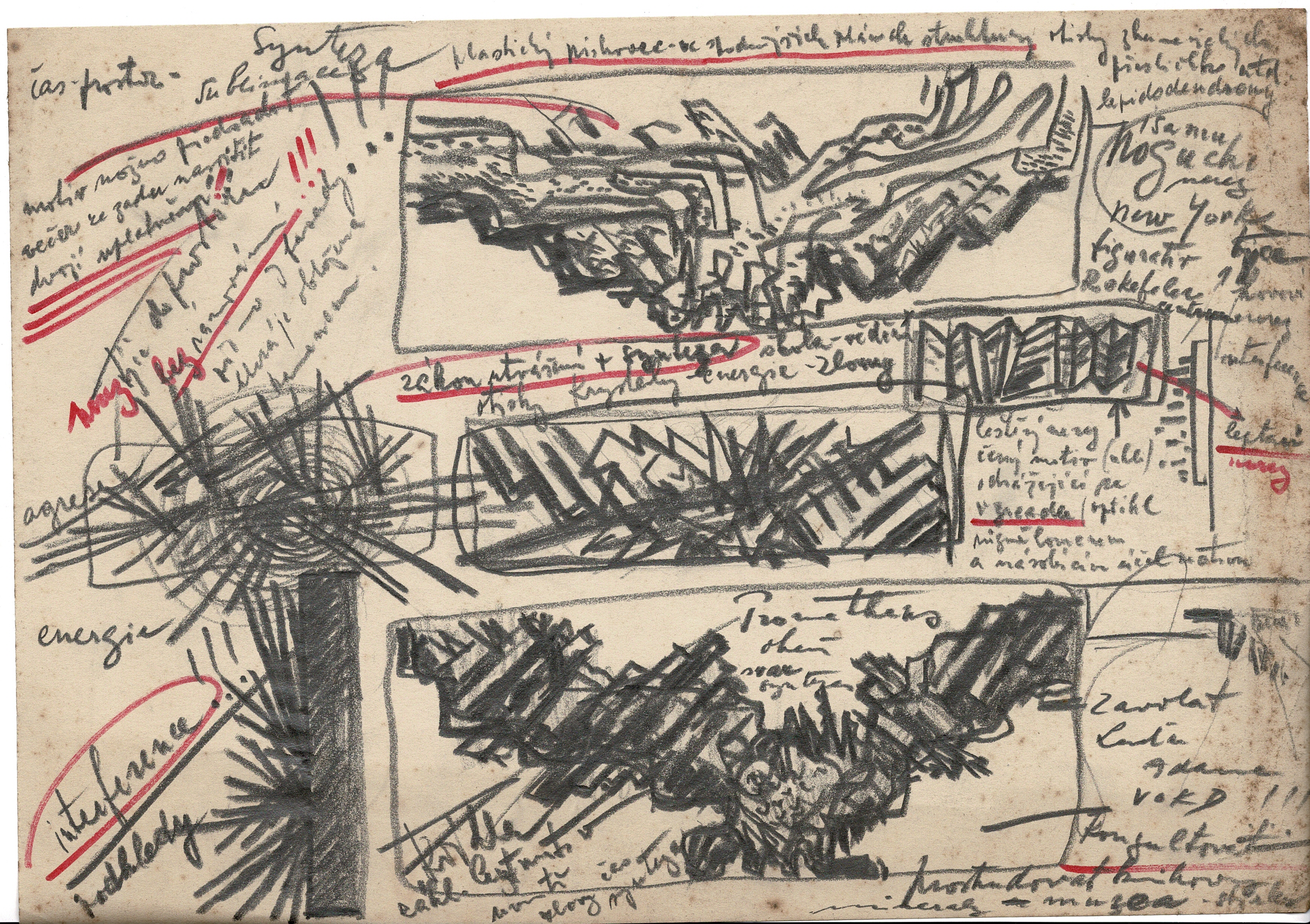 Sketch for the Prometheus relief, archive of Vladislav Gajda