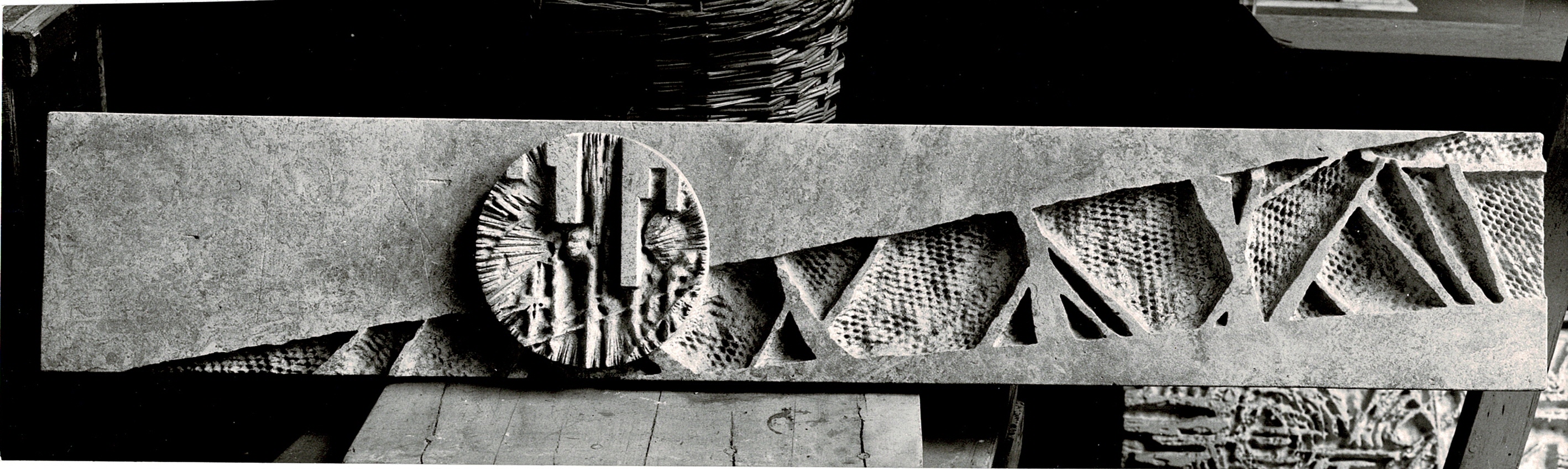 Sandstone model of the Birth of Coal relief, photos from the archive of Vladislav Gajda