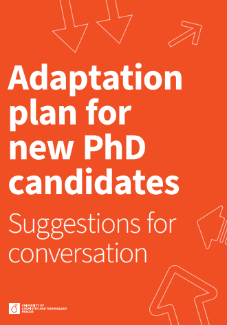 titulní strana dokumentu Adaptation plan for new PhD candidates